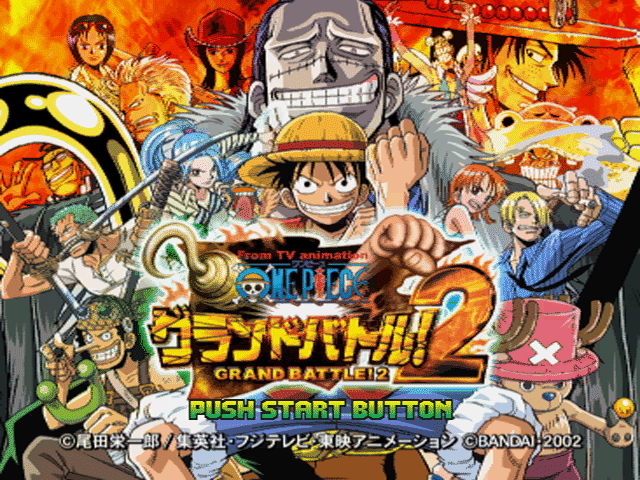 One Piece Grand Battle 2 title screen for Playstation
